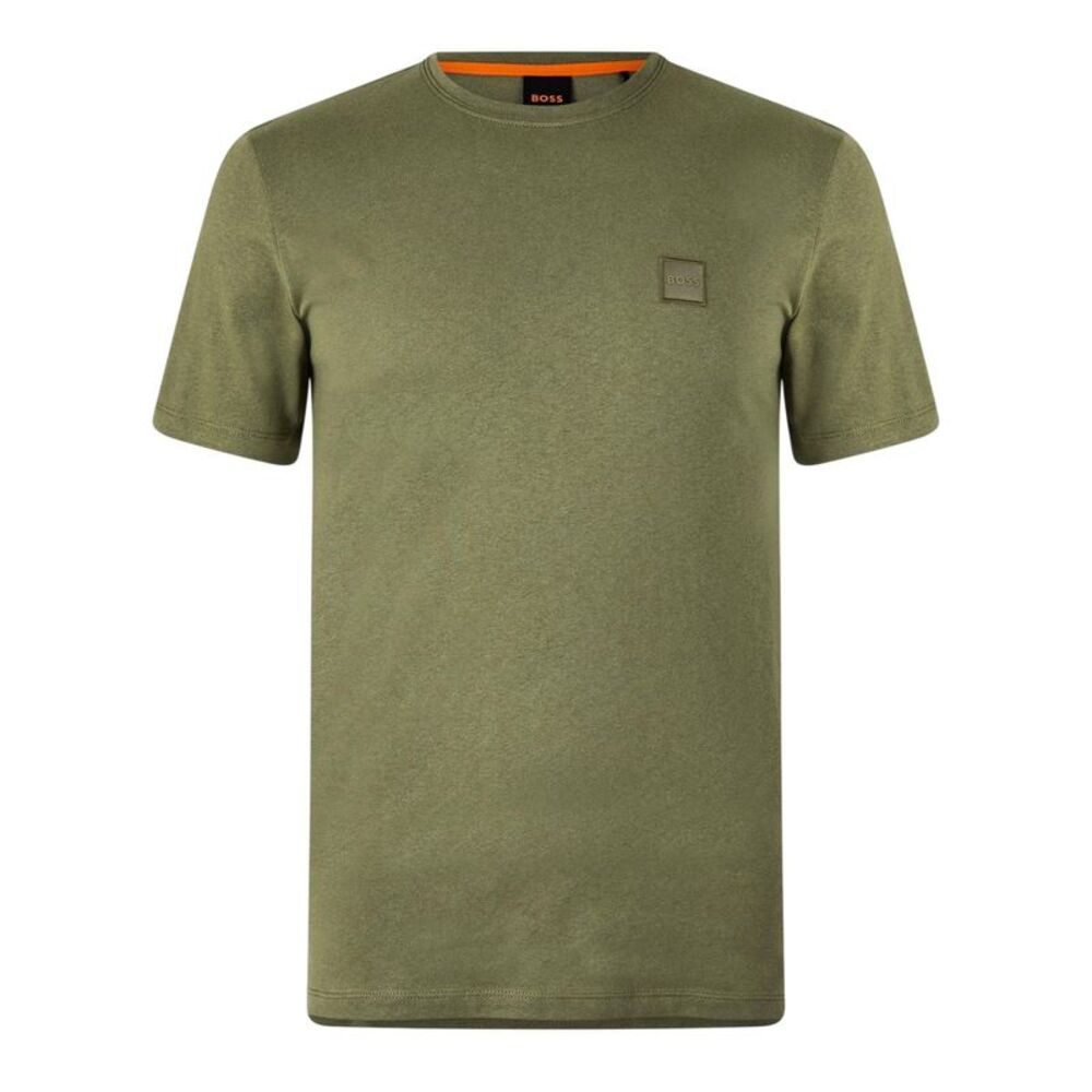 Boss Mens Orange  Cotton T-Shirt / Sage